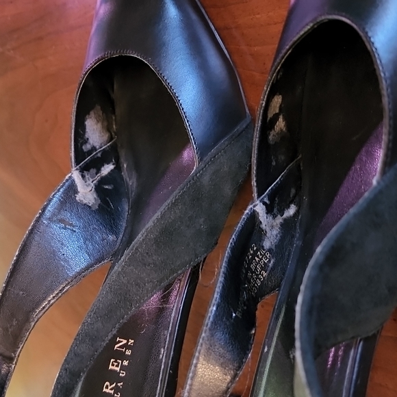 RALPH LAUREN leather and suede kitten heels - Picture 11 of 14